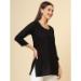 Picture of Shapely Rayon Black Kurtis & Tunic