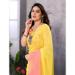 Picture of Statuesque Georgette Yellow Saree