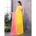 Picture of Statuesque Georgette Yellow Saree