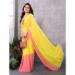 Picture of Statuesque Georgette Yellow Saree