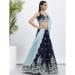 Picture of Georgette & Satin Midnight Blue Lehenga Choli