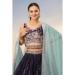 Picture of Georgette & Satin Dark Slate Grey Lehenga Choli