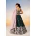 Picture of Ideal Georgette & Satin Sea Green Lehenga Choli