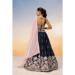 Picture of Georgette & Satin Midnight Blue Lehenga Choli