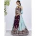 Picture of Alluring Georgette & Satin Maroon Lehenga Choli