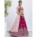 Picture of Sublime Georgette & Satin Dark Red Lehenga Choli