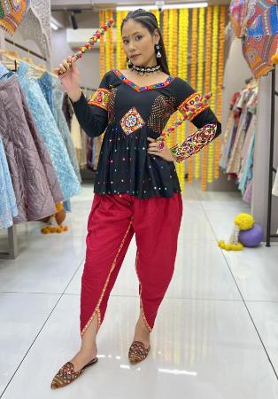 Picture of Statuesque Rayon Black Kurtis & Tunic