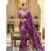 Picture of Radiant Silk Plum Saree