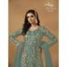 Picture of Delightful Net Cadet Blue Anarkali Salwar Kameez