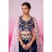 Picture of Georgette & Satin & Silk Midnight Blue Lehenga Choli