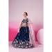 Picture of Georgette & Satin & Silk Midnight Blue Lehenga Choli