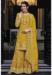 Picture of Silk Dark Golden Rod Straight Cut Salwar Kameez