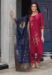 Picture of Silk & Organza Fire Brick Readymade Salwar Kameez