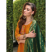 Picture of Silk & Organza Dark Golden Rod Readymade Salwar Kameez