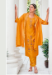 Picture of Silk & Organza Dark Golden Rod Readymade Salwar Kameez