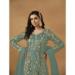 Picture of Bewitching Net Dark Khaki Anarkali Salwar Kameez