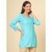 Picture of Enticing Rayon Sky Blue Kurtis & Tunic