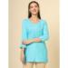 Picture of Enticing Rayon Sky Blue Kurtis & Tunic