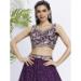 Picture of Charming Georgette Dark Magenta Lehenga Choli