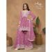 Picture of Georgette Pale Violet Red Straight Cut Salwar Kameez