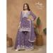 Picture of Georgette Dim Gray Straight Cut Salwar Kameez