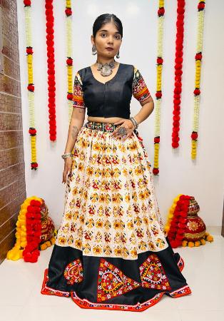 Picture of Cotton & Silk Black Readymade Lehenga Choli