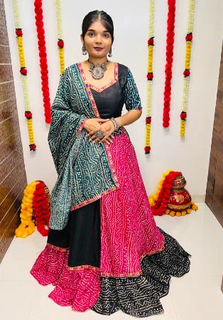 Picture of Cotton & Silk Black Readymade Lehenga Choli