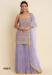 Picture of Georgette Light Slate Grey Straight Cut Salwar Kameez