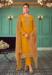 Picture of Georgette Dark Golden Rod Straight Cut Salwar Kameez