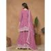 Picture of Georgette Pale Violet Red Straight Cut Salwar Kameez