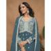 Picture of Georgette Dark Slate Grey Straight Cut Salwar Kameez