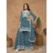 Picture of Georgette Dark Slate Grey Straight Cut Salwar Kameez