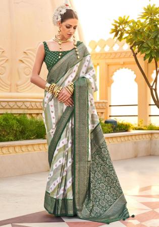 Picture of Shapely Silk Dark Sea Green Saree