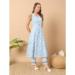 Picture of Good Looking Cotton Light Blue Readymade Salwar Kameez