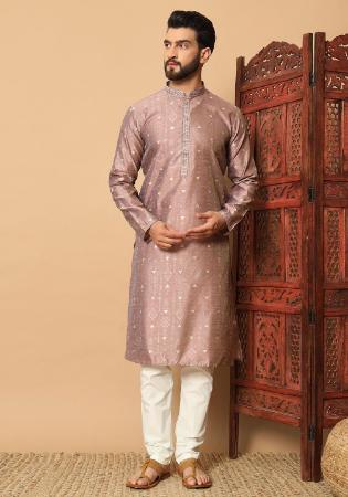 Picture of Well Formed Silk Plum Kurtas