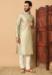 Picture of Well Formed Silk Beige Kurtas