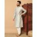 Picture of Graceful Silk Off White Kurtas