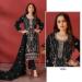 Picture of Georgette & Organza Black Straight Cut Salwar Kameez