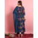 Picture of Rayon & Georgette & Silk Navy Blue Readymade Salwar Kameez