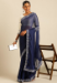 Picture of Stunning Silk Navy Blue Saree