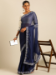 Picture of Stunning Silk Navy Blue Saree