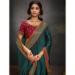 Picture of Magnificent Satin Dark Green Saree