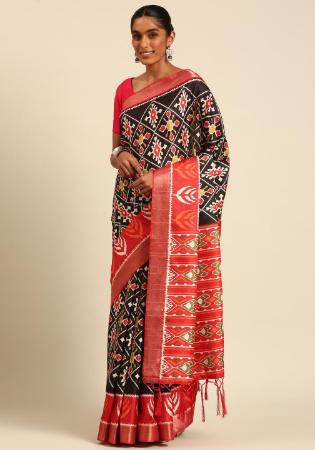 Picture of Sightly Cotton Black Saree