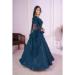 Picture of Georgette & Net Dark Slate Blue Lehenga Choli