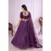 Picture of Charming Georgette & Net Purple Lehenga Choli