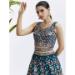 Picture of Excellent Georgette Navy Blue Lehenga Choli