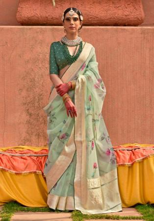 Picture of Radiant Silk Medium Spring Green Saree