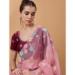 Picture of Chiffon & Net & Organza Pale Violet Red Saree