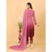 Picture of Georgette Pale Violet Red Straight Cut Salwar Kameez