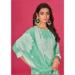 Picture of Satin Dark Sea Green Straight Cut Salwar Kameez